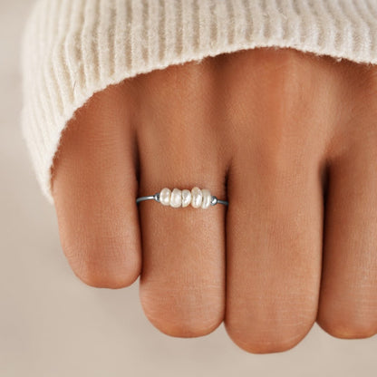 Classic Pearl Ring in Silver